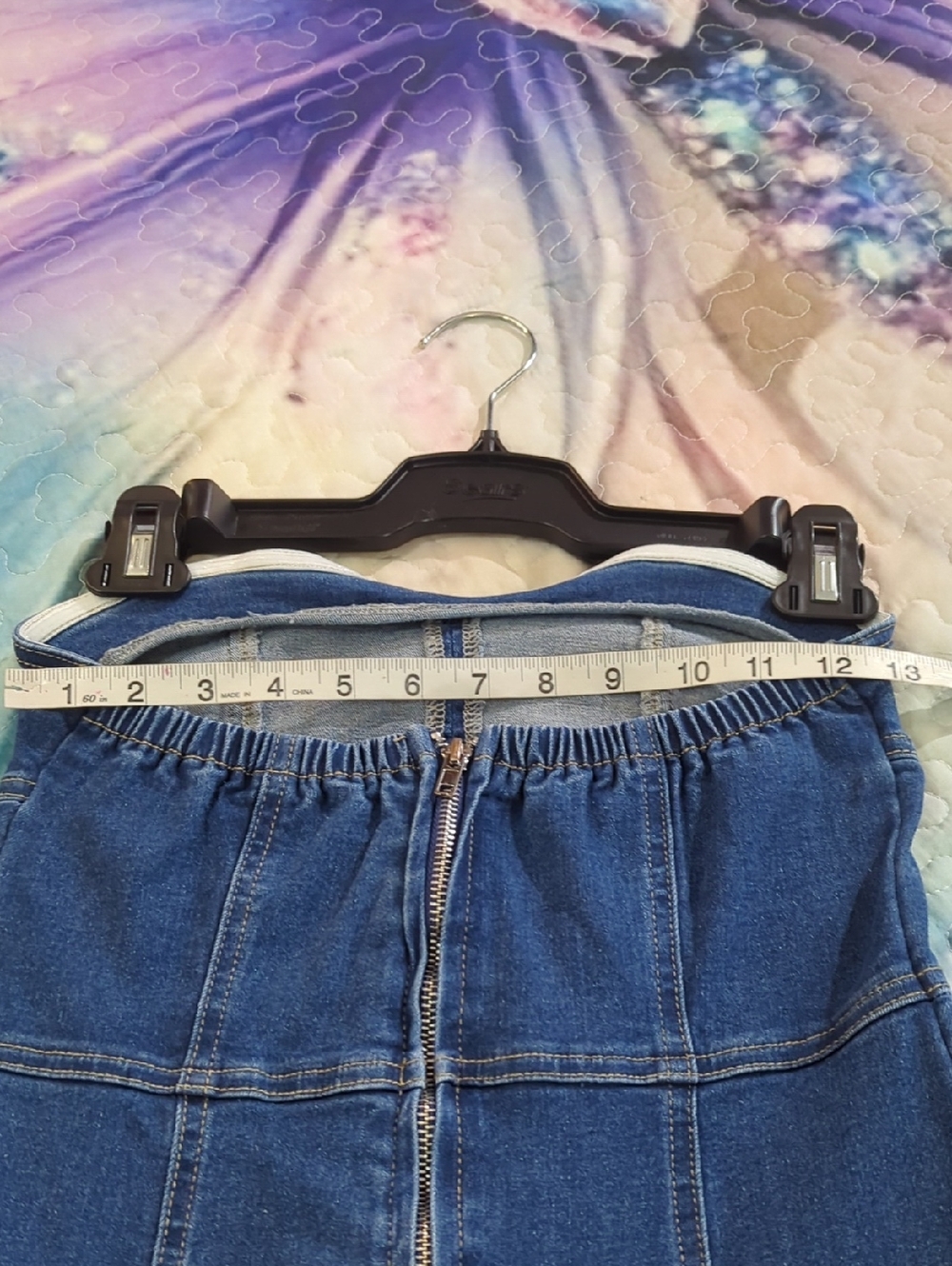 Strapless Denim Maxi Dress ✨ Bodycon Blue Jean Dress | Small - Picture 15 of 16